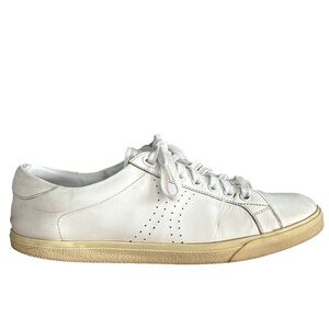 Celine Triomphe Lace-up White Leather Sneakers